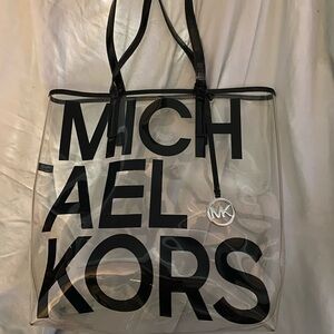 Michael Kors Transparent Tote with Black Accents